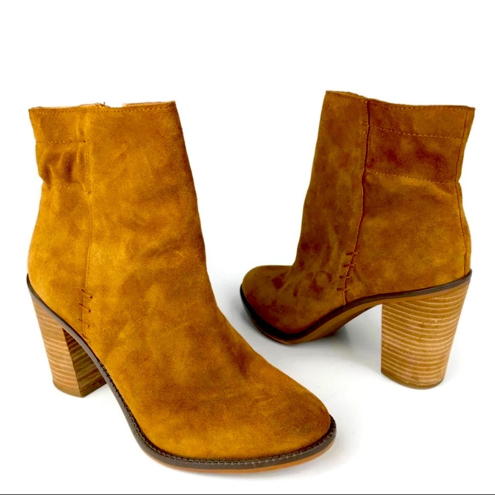 Franco Sarto Brown Suede Elmont Ankle Boots 10M